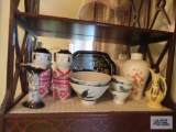 Sake cup and decanter sets,...Oriental dishes and vases