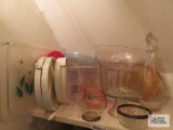 Glass decanter, plasticware,...etc