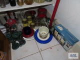 Lot of candles, candle holders, LED flicker candle set