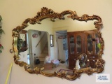 Large gold frame mirror. No shipping!