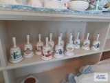 Lot of Franklin decorative porcelain bells