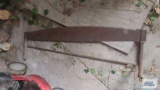 Antique two-man saw