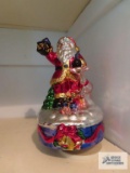 Two Santa Claus music boxes
