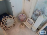 Mirror and decorative wall hangings