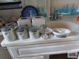 Porcelain and chrome bathroom set