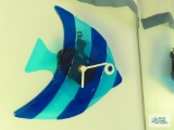 fish battery powered wall clock