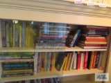 Books on top two shelves