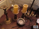 Lot of candlestick lamps and etc