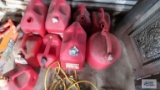 Lot of assorted gas cans