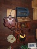 Wooden stationery organizer, corner wall shelves, candle sconces, and etc