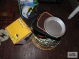 Lot of assorted pans and trays