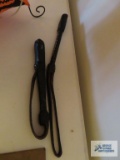 Leather whip and baton