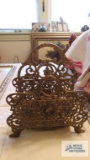 Decorative metal heavy card holder / stationary holder