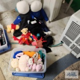 Amish dolls, Winnie the Pooh, and other dolls with small tote