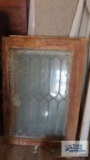 Lot of two leaded glass windows