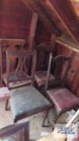 Lot of six wooden chairs