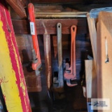 Lot of assorted pipe wrenches