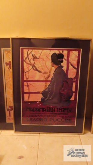 Madam butterfly and Turandot framed pictures