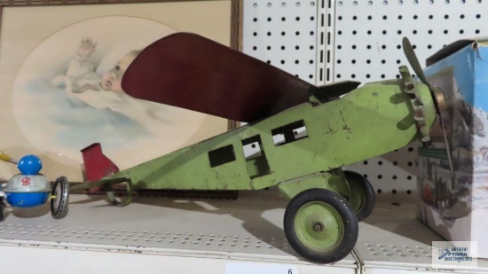 Vintage tin airplane