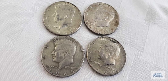 (1) 1965 and (3) 1966 Kennedy half dollars