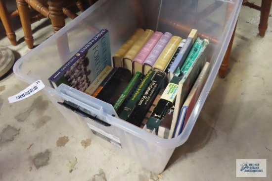 Tote of readers digest special selections box and other reference books, including plant books, and