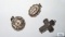 Sterling religious pendants and cross