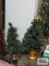 Lot of two fiber optic Christmas trees