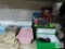 Yoga mat, small organizer boxes, decorative tissue box, etc