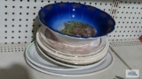 Lot of assorted plates and decorative bowl