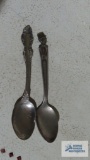 Charlie McCarthy silverplate spoon and 1977 silverplate spoon