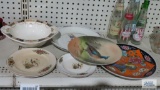 Lot of antique bowls and plates