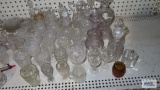 Lot of assorted clear glassware