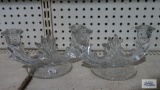 Pair of double candle holders