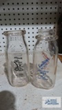 Sanitary's small milk bottle and Luschlag Brothers Dairy small milk bottle