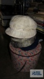 Lot of three ladies hats with hat box