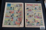 Blondie comic book and the Captain and the Kids comic book, 1944, both have no covers
