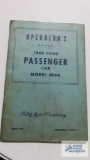Operators manual, 1948 Ford passenger car model 899A,...November 7, 1947