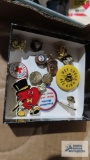 Lot of assorted pins and buttons