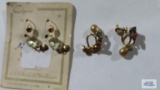 120 12K gold filled clip-on earrings and Cipra pierced earrings