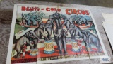 Clyde Beatty Cole Brothers world's largest circus advertising poster