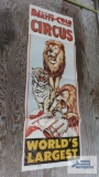 Clyde Beatty Cole Brothers world's largest circus advertising poster, copyright 1965