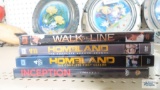 Walk the Line, Homeland, and Inception DVDs