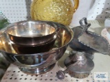 Silverplate bowls and etc
