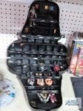 Various Star Wars figurines and Star Wars accessory storage container