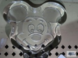 Mickey Mouse glass paperweight