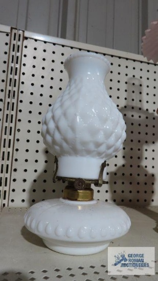 Milk glass lamp