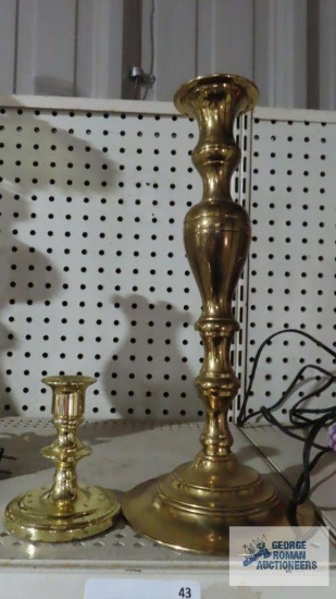 Baldwin brass candlestick and Carolina brass candlestick
