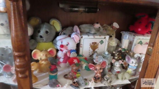 mice candles, figurines and stuffed animals