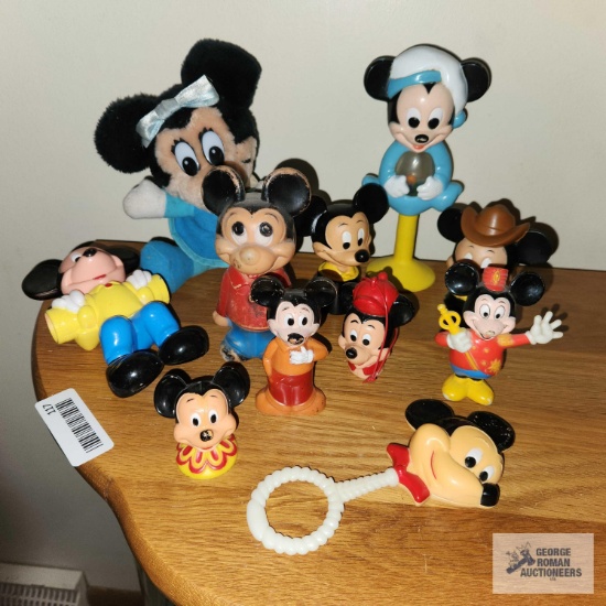 Mickey Mouse rattles and plastic figurines