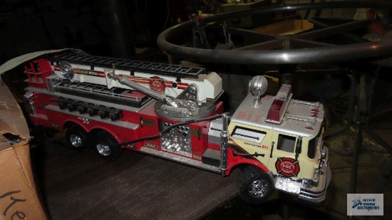 Wired remote control fire truck